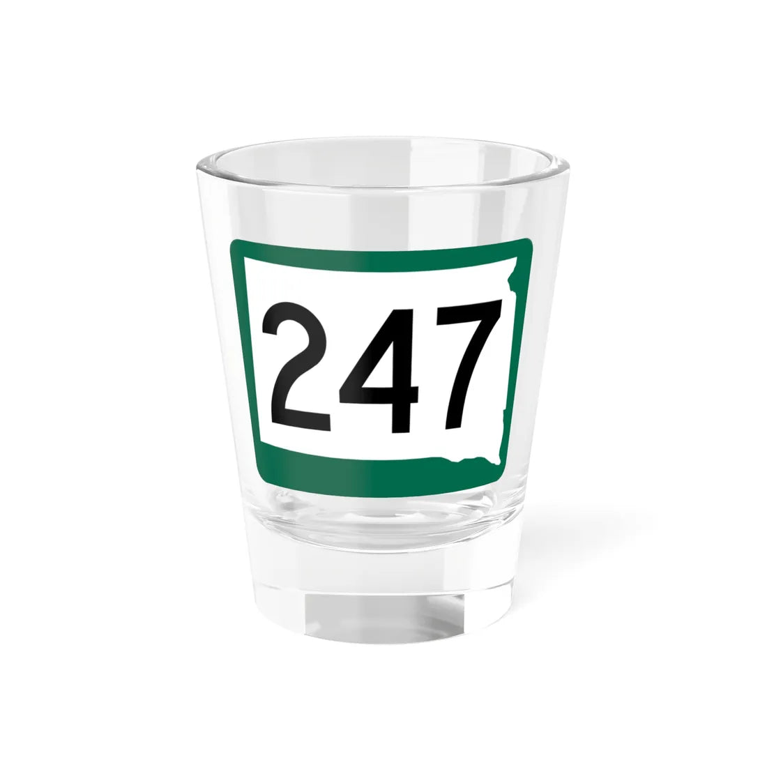 SD 247 (South Dakota) (Road Sign) Shot Glass 1.5oz 1.5oz - Go Mug Yourself
