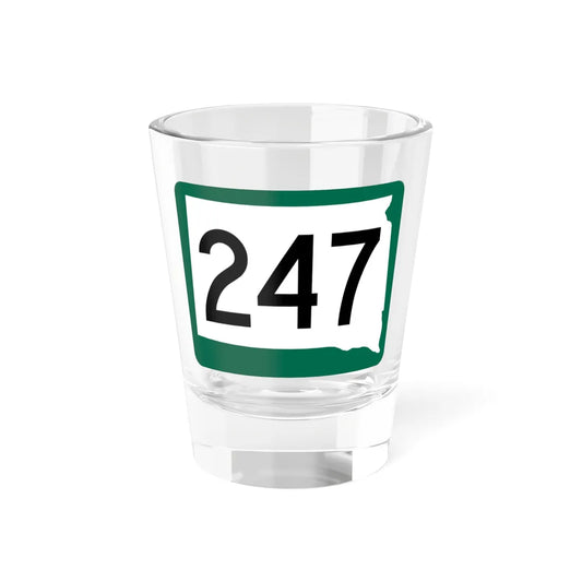 SD 247 (South Dakota) (Road Sign) Shot Glass 1.5oz 1.5oz - Go Mug Yourself