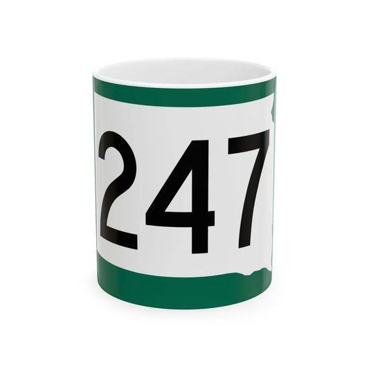 SD 247 (South Dakota) (Road Sign) White Coffee Mug 11oz - Go Mug Yourself