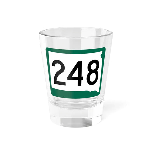 SD 248 (South Dakota) (Road Sign) Shot Glass 1.5oz 1.5oz - Go Mug Yourself