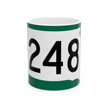 SD 248 (South Dakota) (Road Sign) White Coffee Mug 11oz - Go Mug Yourself