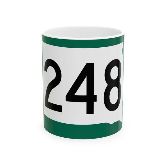 SD 248 (South Dakota) (Road Sign) White Coffee Mug 11oz - Go Mug Yourself