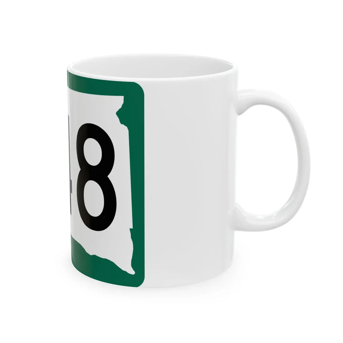 SD 248 (South Dakota) (Road Sign) White Coffee Mug - Go Mug Yourself