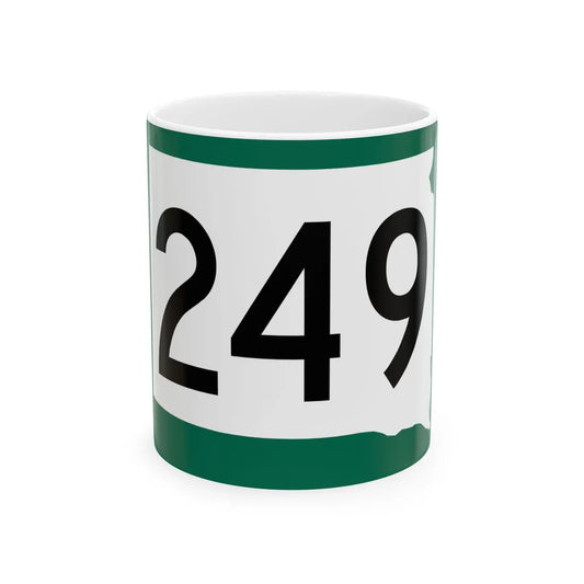 SD 249 (South Dakota) (Road Sign) White Coffee Mug 11oz - Go Mug Yourself