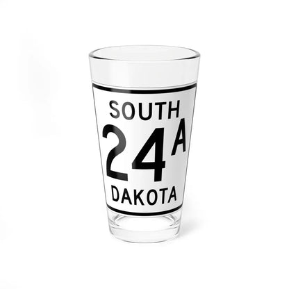 SD 24A 1950 (South Dakota) (Road Sign) Pint Glass 16oz 16oz - Go Mug Yourself