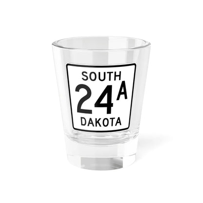 SD 24A 1950 (South Dakota) (Road Sign) Shot Glass 1.5oz 1.5oz - Go Mug Yourself
