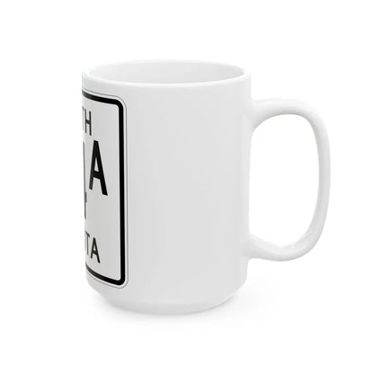 SD 24A 1950 (South Dakota) (Road Sign) White Coffee Mug - Go Mug Yourself