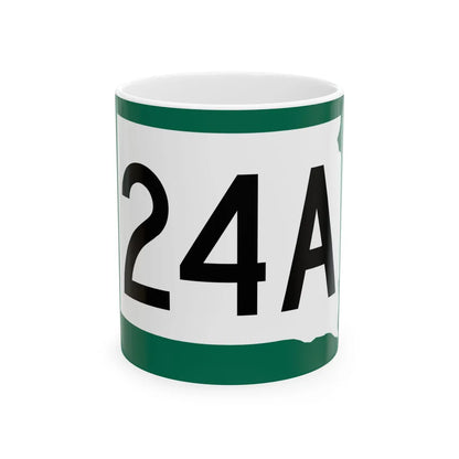 SD 24A (South Dakota) (Road Sign) White Coffee Mug 11oz - Go Mug Yourself