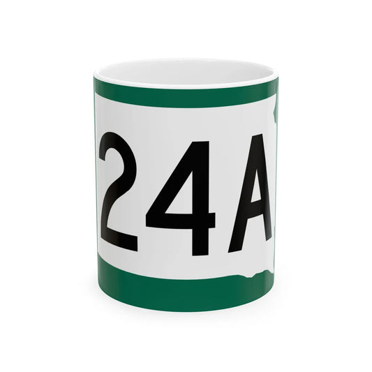 SD 24A (South Dakota) (Road Sign) White Coffee Mug 11oz - Go Mug Yourself