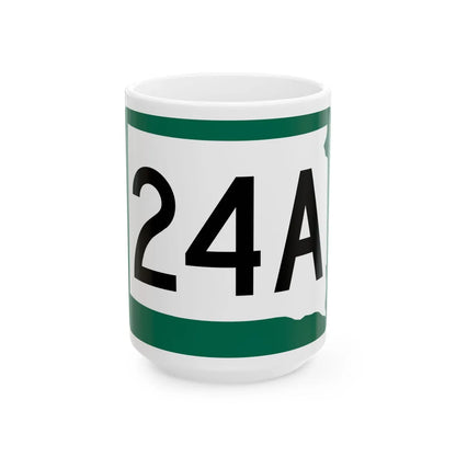 SD 24A (South Dakota) (Road Sign) White Coffee Mug 15oz - Go Mug Yourself