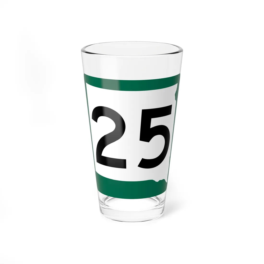 SD 25 (South Dakota) (Road Sign) Pint Glass 16oz - Go Mug Yourself