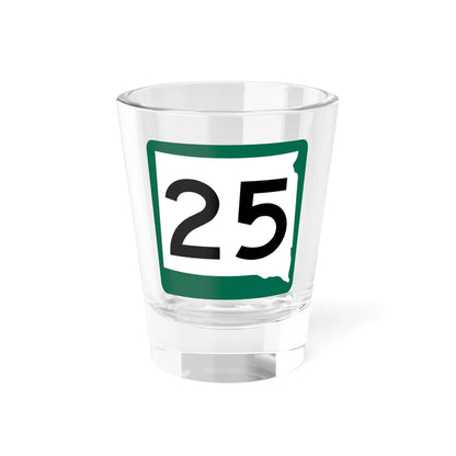 SD 25 (South Dakota) (Road Sign) Shot Glass 1.5oz 1.5oz - Go Mug Yourself