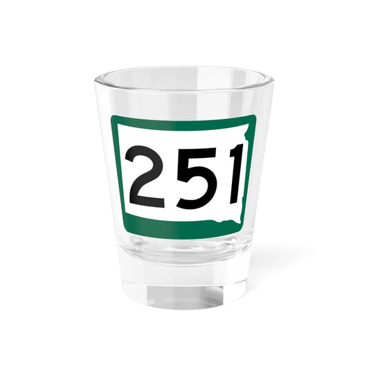 SD 251 (South Dakota) (Road Sign) Shot Glass 1.5oz 1.5oz - Go Mug Yourself