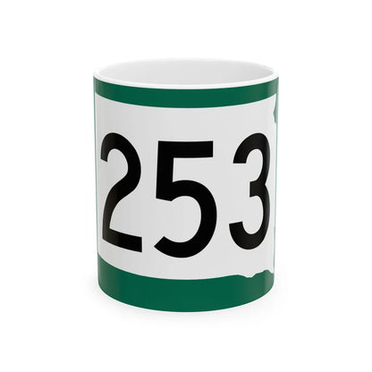 SD 253 (South Dakota) (Road Sign) White Coffee Mug 11oz - Go Mug Yourself