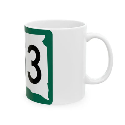 SD 253 (South Dakota) (Road Sign) White Coffee Mug - Go Mug Yourself