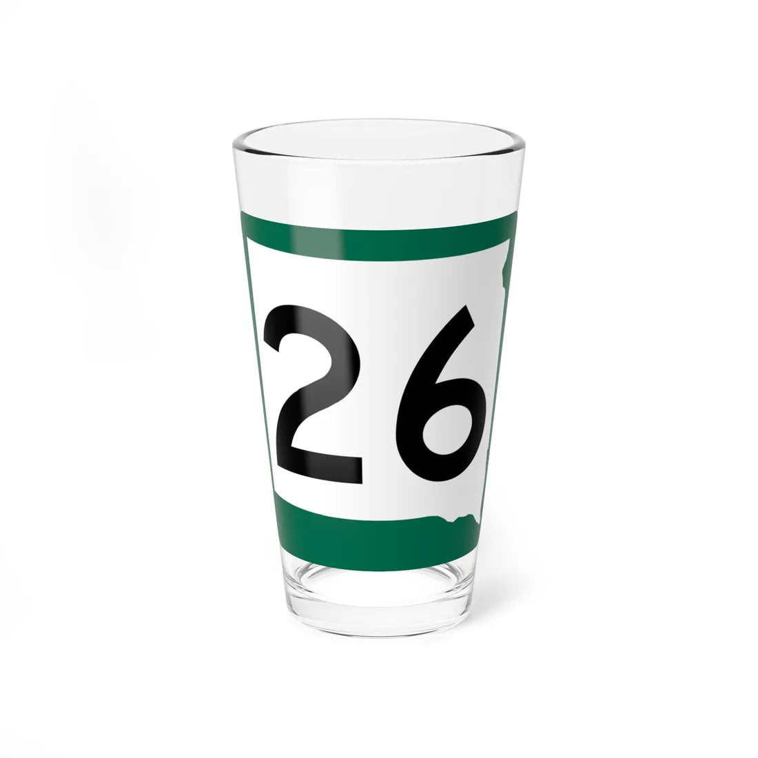 SD 26 (South Dakota) (Road Sign) Pint Glass 16oz 16oz - Go Mug Yourself
