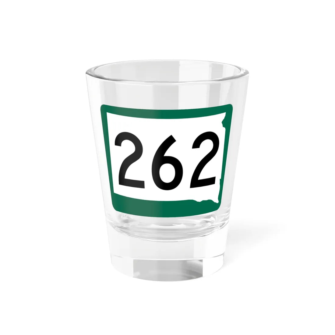 SD 262 (South Dakota) (Road Sign) Shot Glass 1.5oz 1.5oz - Go Mug Yourself