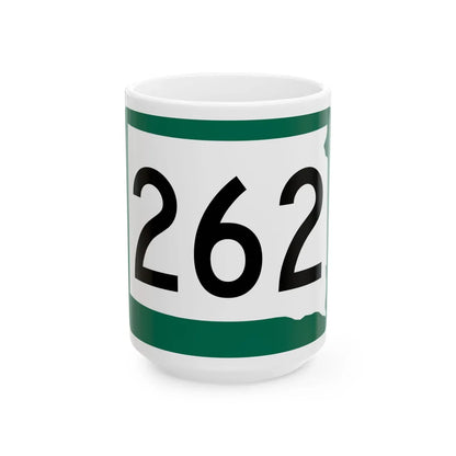 SD 262 (South Dakota) (Road Sign) White Coffee Mug 15oz - Go Mug Yourself
