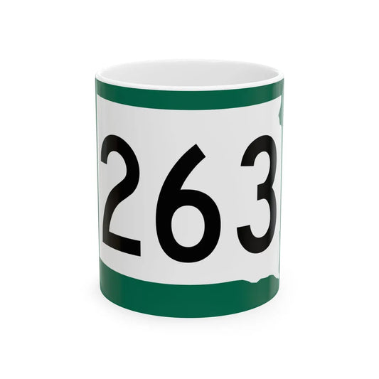 SD 263 (South Dakota) (Road Sign) White Coffee Mug 11oz - Go Mug Yourself