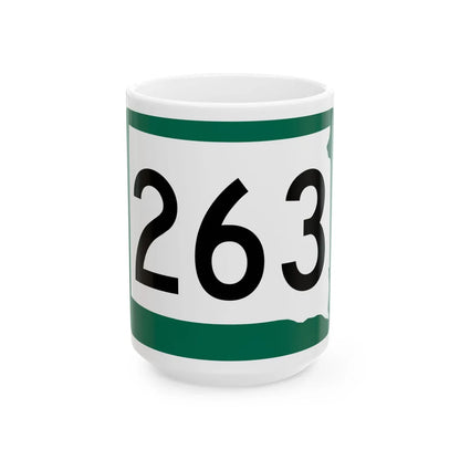 SD 263 (South Dakota) (Road Sign) White Coffee Mug 15oz - Go Mug Yourself
