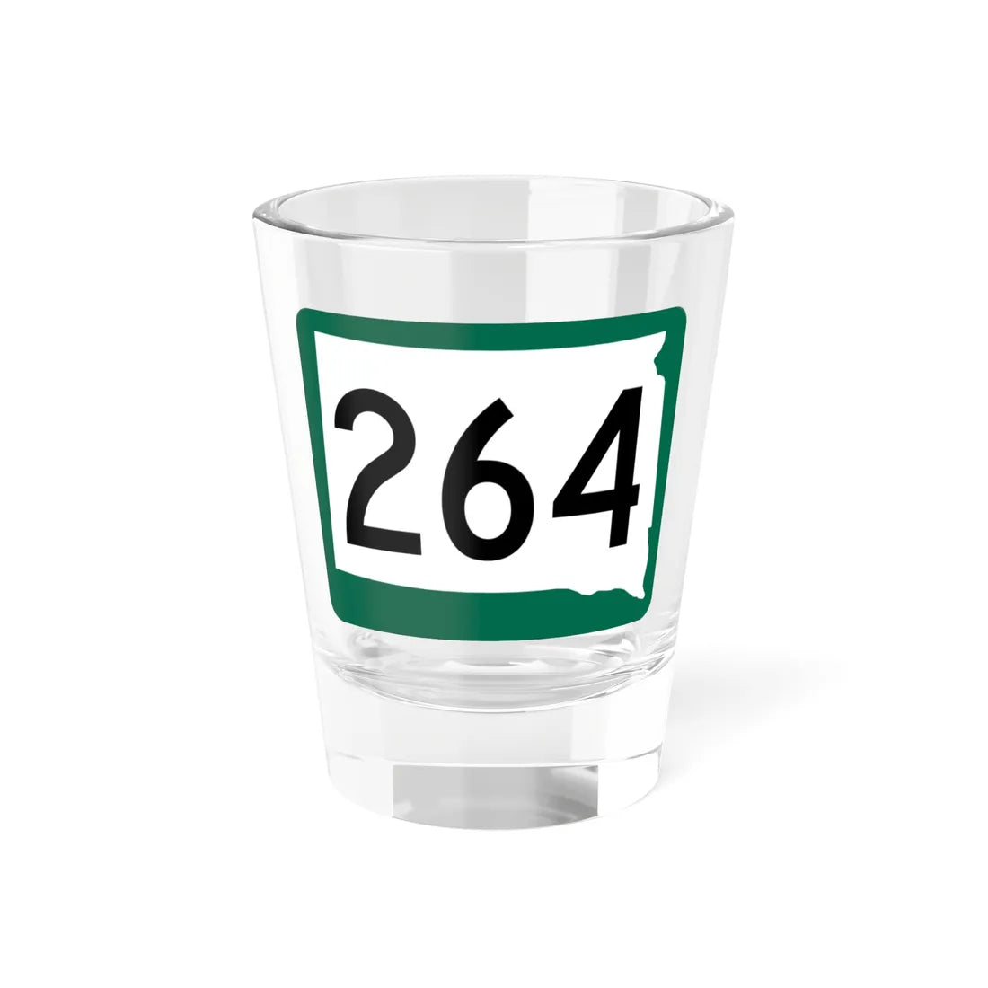 SD 264 (South Dakota) (Road Sign) Shot Glass 1.5oz 1.5oz - Go Mug Yourself