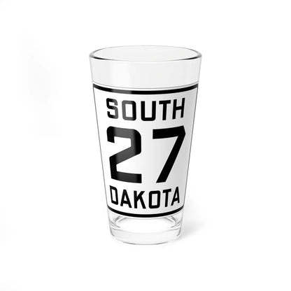 SD 27 1926 (South Dakota) (Road Sign) Pint Glss 16oz 16oz - Go Mug Yourself