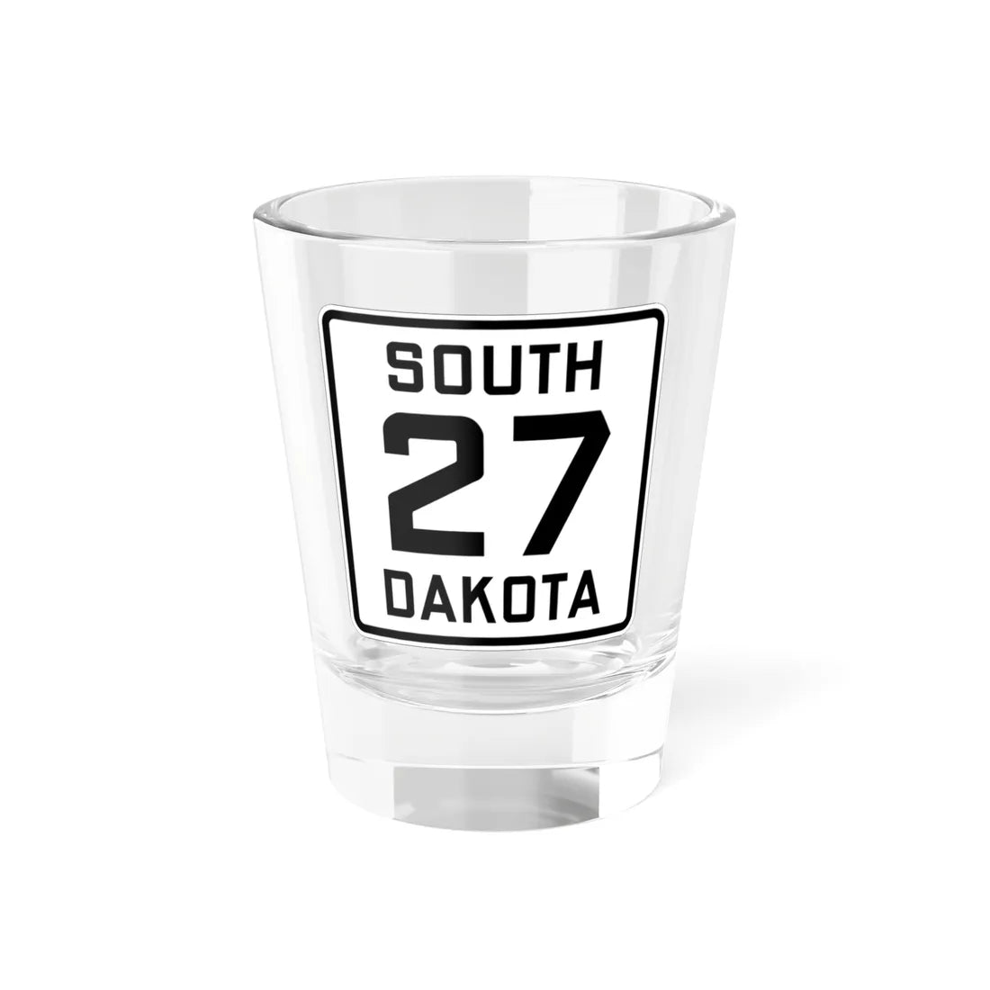 SD 27 1926 (South Dakota) (Road Sign) Shot Glass 1.5oz 1.5oz - Go Mug Yourself