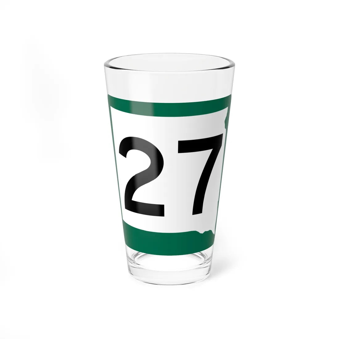 SD 27 (South Dakota) (Road Sign) Pint Glass 16oz 16oz - Go Mug Yourself