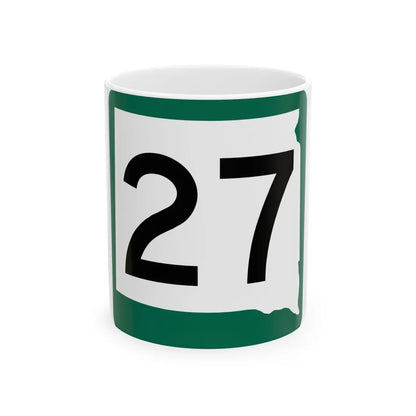 SD 27 (South Dakota) (Road Sign) White Coffee Mug 11oz - Go Mug Yourself