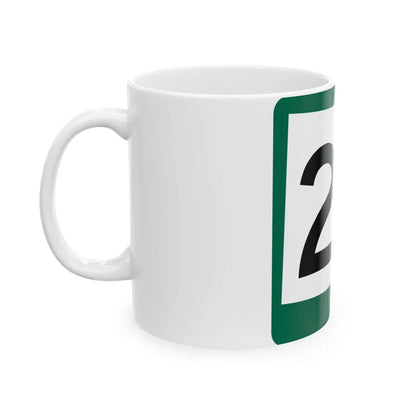 SD 27 (South Dakota) (Road Sign) White Coffee Mug - Go Mug Yourself