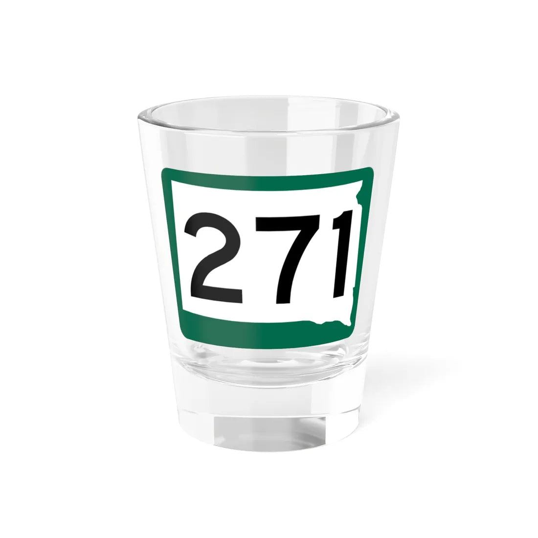 SD 271 (South Dakota) (Road Sign) Shot Glass 1.5oz 1.5oz - Go Mug Yourself