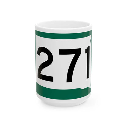SD 271 (South Dakota) (Road Sign) White Coffee Mug 15oz - Go Mug Yourself