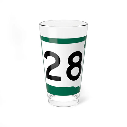 SD 28 (South Dakota) (Road Sign) Pint Glass 16oz - Go Mug Yourself