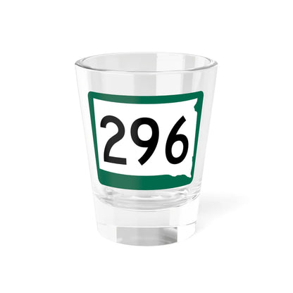 SD 296 (South Dakota) (Road Sign) Shot Glass 1.5oz 1.5oz - Go Mug Yourself