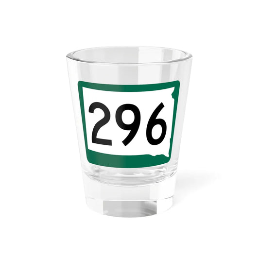 SD 296 (South Dakota) (Road Sign) Shot Glass 1.5oz 1.5oz - Go Mug Yourself