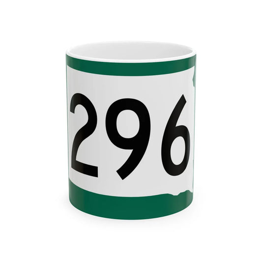 SD 296 (South Dakota) (Road Sign) White Coffee Mug 11oz - Go Mug Yourself