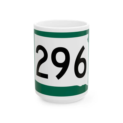 SD 296 (South Dakota) (Road Sign) White Coffee Mug 15oz - Go Mug Yourself