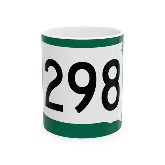 SD 298 (South Dakota) (Road Sign) White Coffee Mug 11oz - Go Mug Yourself