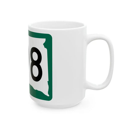 SD 298 (South Dakota) (Road Sign) White Coffee Mug - Go Mug Yourself