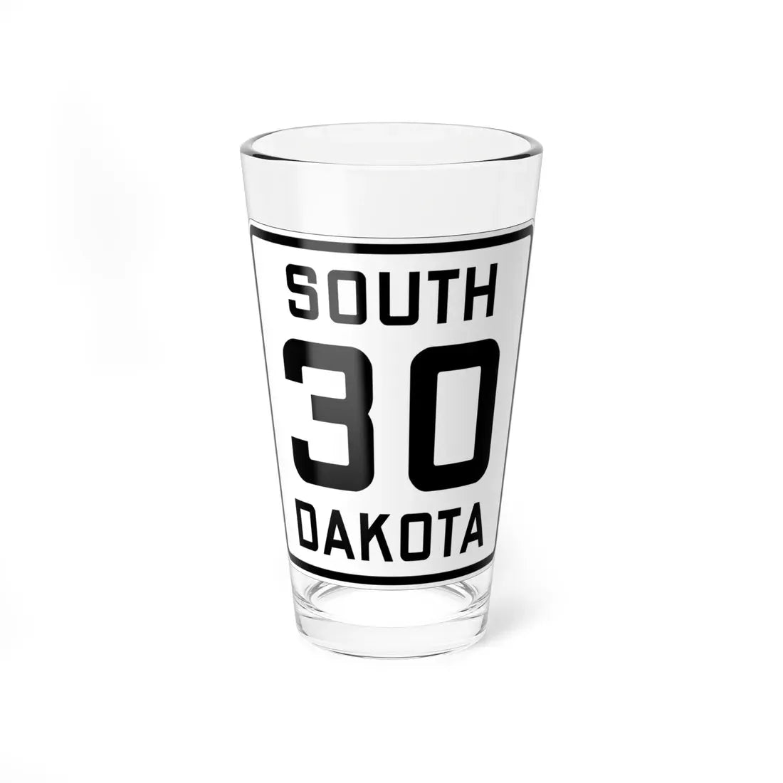SD 30 1926 (South Dakota) (Road Sign) Pint Glass 16oz 16oz - Go Mug Yourself