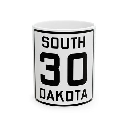 SD 30 1926 (South Dakota) (Road Sign) White Coffee Mug 11oz - Go Mug Yourself