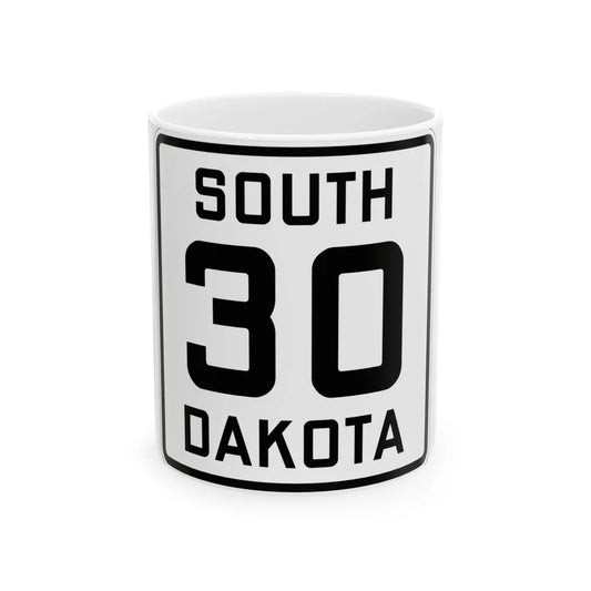 SD 30 1926 (South Dakota) (Road Sign) White Coffee Mug 11oz - Go Mug Yourself