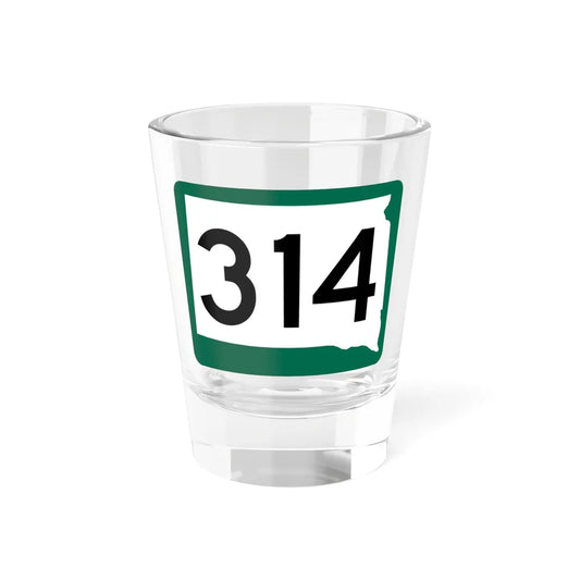 SD 314 (South Dakota) (Road Sign) Shot Glass 1.5oz 1.5oz - Go Mug Yourself