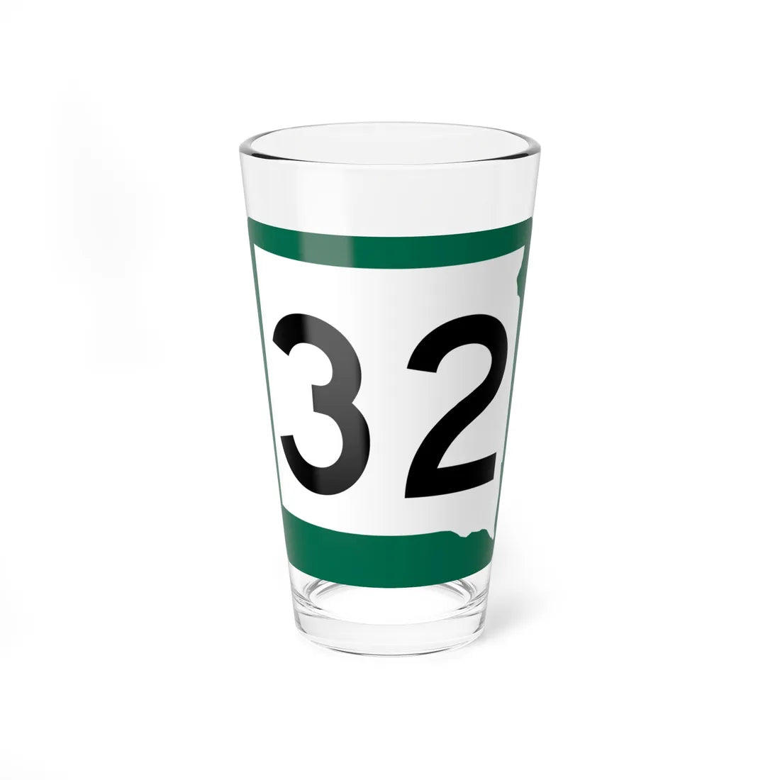 SD 32 (South Dakota) (Road Sign) Pint Glass 16oz 16oz - Go Mug Yourself