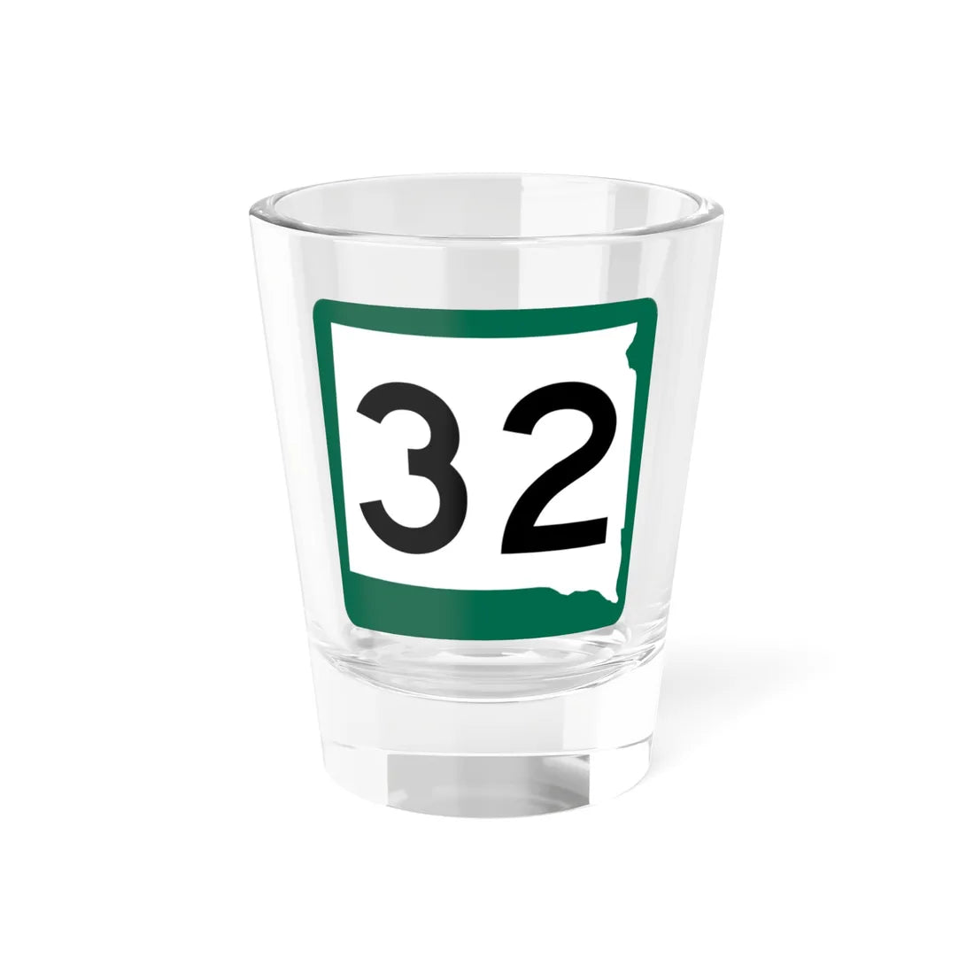 SD 32 (South Dakota) (Road Sign) Shot Glass 1.5oz 1.5oz - Go Mug Yourself