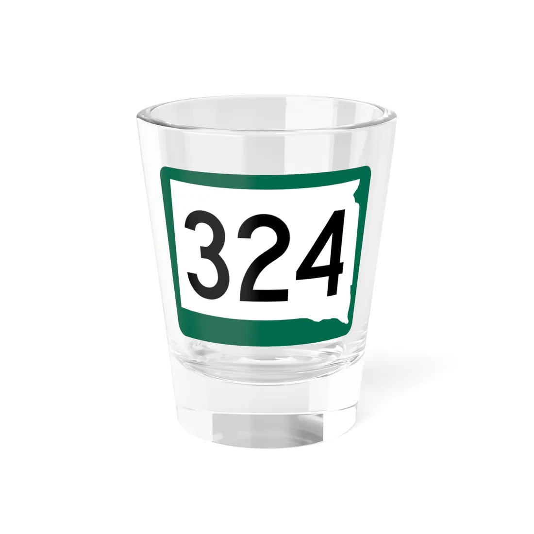 SD 324 (South Dakota) (Road Sign) Shot Glass 1.5oz 1.5oz - Go Mug Yourself