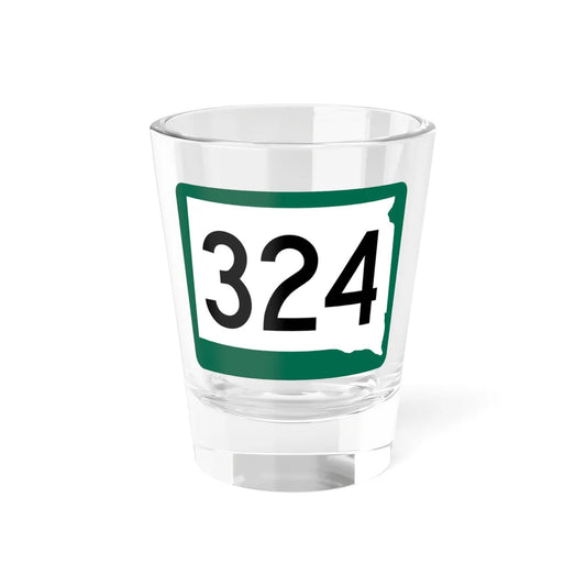 SD 324 (South Dakota) (Road Sign) Shot Glass 1.5oz 1.5oz - Go Mug Yourself