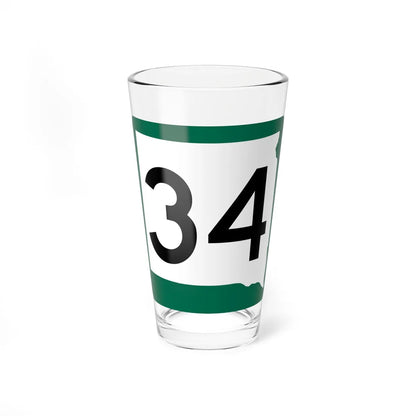 SD 34 (South Dakota) (Road Sign) Pint Glass 16oz 16oz - Go Mug Yourself
