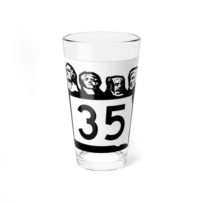 SD 35 1960 (South Dakota) (Road Sign) Pint Glass 16oz 16oz - Go Mug Yourself