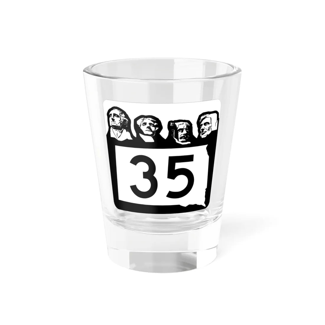 SD 35 1960 (South Dakota) (Road Sign) Shot Glass 1.5oz 1.5oz - Go Mug Yourself